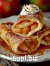 Блины с яблоком и корицей