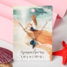 Кулон "Лучшее время" хвостик с шариком, цвет голубой в серебре, 38 см