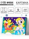 Картина по номерам "Лошадка с подарками" 20х30 см