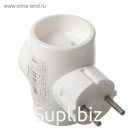 Тройник электрический TOKER,6-10 A, без з/к, белый