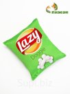 Игрушка текстильная для собак "Lazy", 14 х 17 см, зеленая