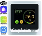 Программируемый терморегулятор с цветным сенсорным TFT дисплеем SMART HEAT Wi-Fi WHITE и голосовым управлением Алиса