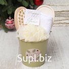 Набор новогодний подарочный "Этель" Christmas wonderland полотенце 30х60см и аксессуары (4 предмета)