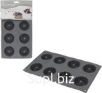 Silicone baking mold for cupcakes, 8 pcs, size: 17x29x3 cm