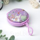 Шкатулка металл на карабине "Зайка с сердечком" 8,2х8,2х3,5 см