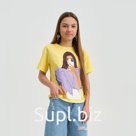 Футболка для девочки KAFTAN Selfie, рост 134-140 см, жёлтая