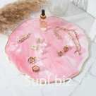 Интерьерная подставка «Жеода», цвет розовый, d = 30 см