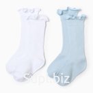 Гольфы детские 2 пары Крошка Я BASIC LINE, 10-12 см, голубой, белый