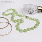 Бусы лепёшка "Оникс", 60см