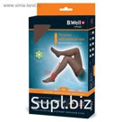 Чулки компрессионные B.Well JW-225 плотные с ажурным верхом, 2 класс, размер 4, цвет Cappuccino