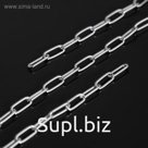 Цепочка родированная без карабина 12.5*5мм, цвет серебро, 1 метр (Корея)