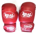 Перчатки  боксерские  REALSPORT 12 унций, красный