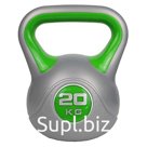Гиря пластиковая 20кг, черный ZS-20