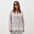 Пиджак женский двубортный MIST plus-size, р.56, бежевый