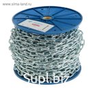 Цепь сварная короткозвенная DIN 766, d=4 мм, оцинкованная, в катушке 40 м