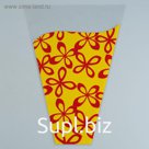 Пакет для цветов конус "Милана", красно-жёлтый, 30 х 40 см