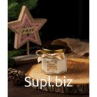 Свеча новогодняя в банке «Зима - волшебное время», аромат ваниль, 5×5.5×5.5 см