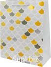Gift bag "Scaly" Color: gray Size: 26x12x32 cm