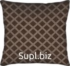 Decorative pillow 45x45cm, one-sided, diamond, velvet. Color: brown.