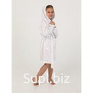 Халат детский с капюшоном, рост 128 см