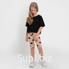 Шорты-велосипедки для девочки KAFTAN "Kitten" р.32 (110-116), бежевый