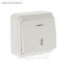 Выключатель Smartbuy "Юпитер", 10 А, 1 клавиша, наружный, с индикатором, белый