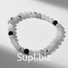 Браслет шар №6 "Агат волосатик", 5см