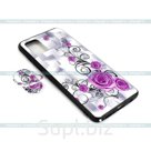 Силиконовый чехол, №21, с кольцом на палец, для iPhone 11 Pro Max, сиреневые розы