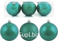 3 Christmas tree balls, 8 cm in diameter, mint color