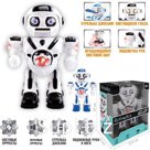 Робот на батарейках Young Racer RoboBot стреляет дисками, со светом и звуком арт.6022YS