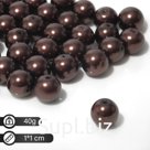 Бусины №10 "Жемчуг", цвет тёмно-коричневый 38-40гр (30-40шт)