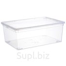 Ящик для хранения Idea, 10л, с крышкой, 37*25*14см, пищевой полипропилен, прозрачный