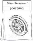 90625680 Комплект мембран 3х ход клапану (к Delaval)