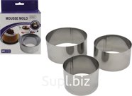 Culinary rings for salads and desserts, 3 pcs. Size: 8x6 cm, 10x6 cm, 12x6 cm