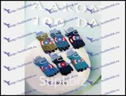 Краги детские мембрана,флис,тиксулейт р.р 8-10 лет 12 шт в уп микс