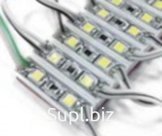 Светодиодный модуль SMD 5054/2LED/W , 48 Lm, 0,5W, IP65, 80-100мм, 45х12х6мм  Код 5054-2WW