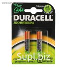 Аккумулятор Duracell, Ni-Mh, AAA, HR03-2BL, 1.2В, 750 мАч, блистер, 2 шт.