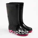 Сапоги резиновые женские, черный+розовый, размер 39