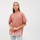 Футболка женская MINAKU OVERSIZE FIT: цвет пыльно-розовый, р-р 50