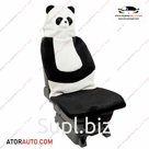 Меховая накидка на автомобильное сидение Панда