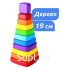Пирамидка деревянная большая «Квадрат»