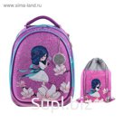 Рюкзак каркасный, Luris «Джерри 3», 37 x 28 x 19 см, наполнение: мешок для обуви, «Девочка»