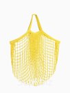 Сумка - авоська плетёная, ручка 12 см, клетка 1.5 см, жёлтая