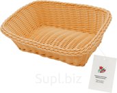Корзина плетеная прямоугольная Размер: 27х20х8см Цвет: бежевый