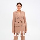 Пиджак женский двубортный MIST размер 42, цвет бежевый