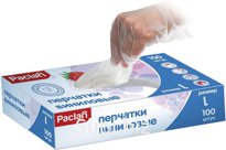 Перчатки виниловые Paclan прозрачные 100шт (50 пар) размер M