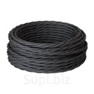 Ретро провод силовой Retro Electro, 2x2.5, чёрный, 100м, катушка