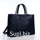 Сумка деловая на молнии, цвет синий