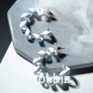 Серьги-кольца "Спираль" юла, цвет белый, d=3