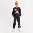 Комплект детский (свитшот, брюки) MINAKU: Casual Collection, антрацит, рост 128 см